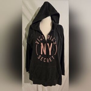 Victoria's Secret Black Hoodie with Pink Logo